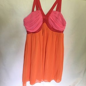 Orange and pink dress
