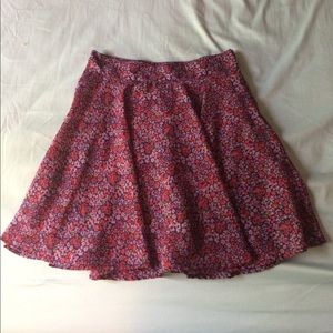 Pink flowered skirt