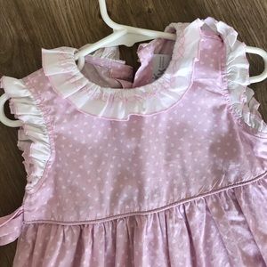 Adorable heart print pink dress