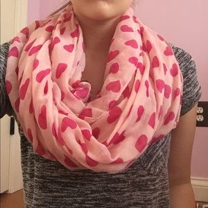Pink Heart Valentine Scarf