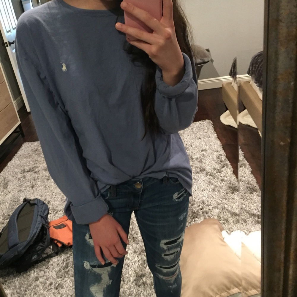 vintage oversized polo by ralph lauren long sleeve