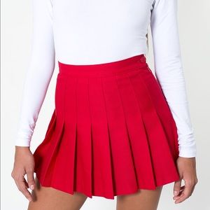 NWOT American Apparel red pleated tennis skirt