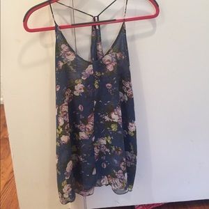 Floral chiffon tank