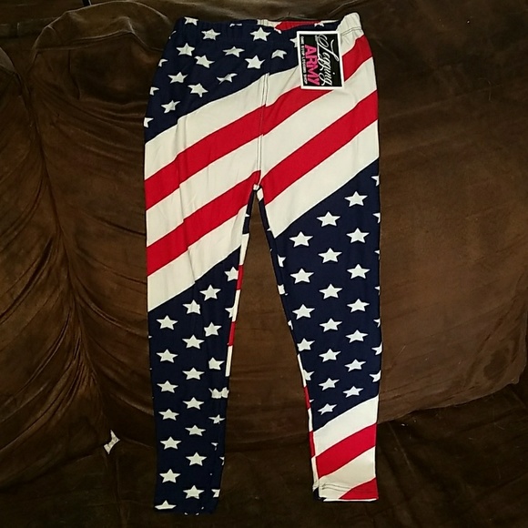 legging army Other - Girls small medium red white and blue legging