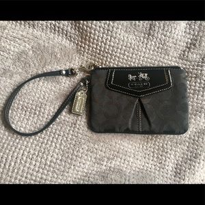 Coach black wristlet