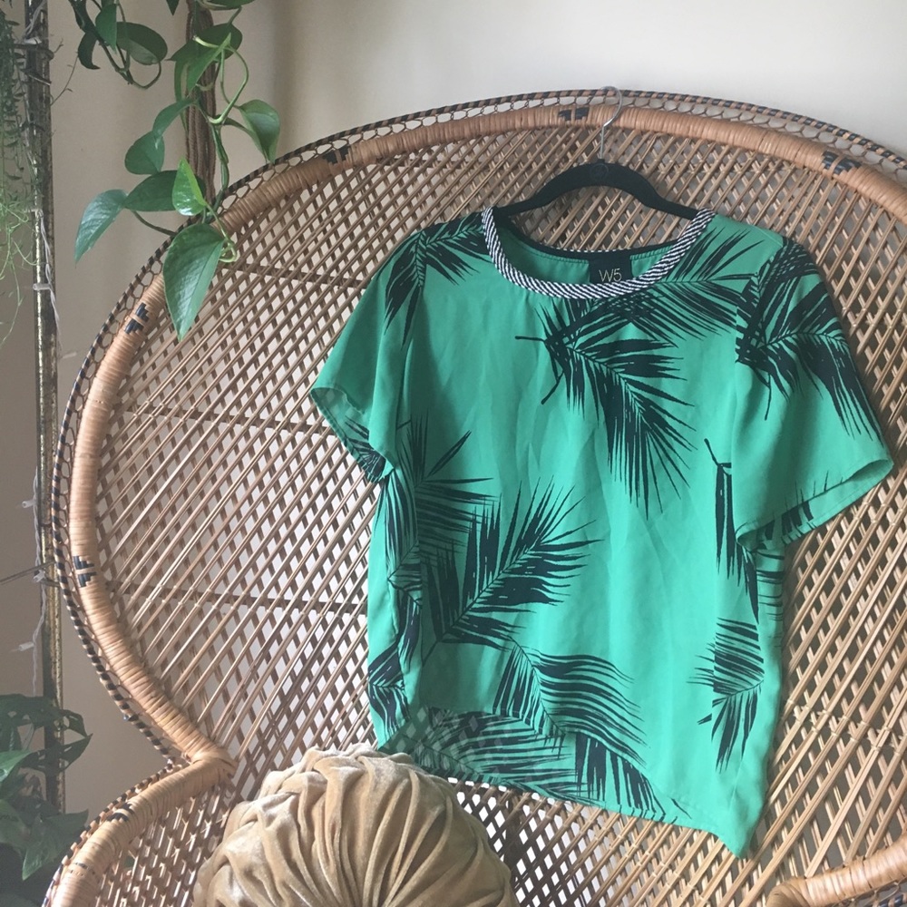 W5 Tropical Leaves Blouse