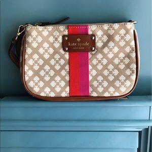 Kate Spade Stucco Tan and Cream Wristlet