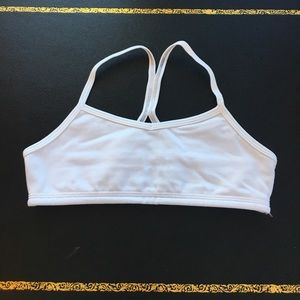 White Y Strap Training Bra