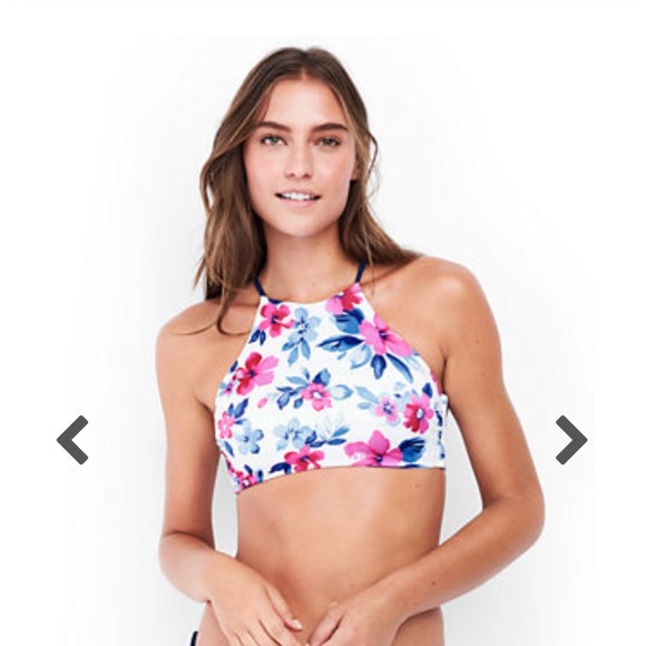 Lands’ End Size 10 Sea Pink Floral Bikini Bottom NWT