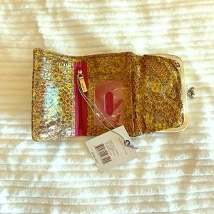 Hobo leather wallet with tags