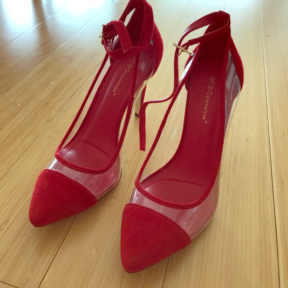 Only worn once BCBG ankle strap heels
