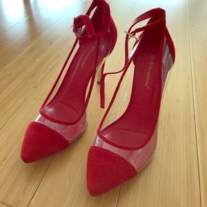 Only worn once BCBG ankle strap heels
