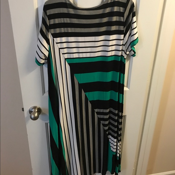 Lane Bryant 14/16 asymmetrical striped maxi - Picture 2 of 3
