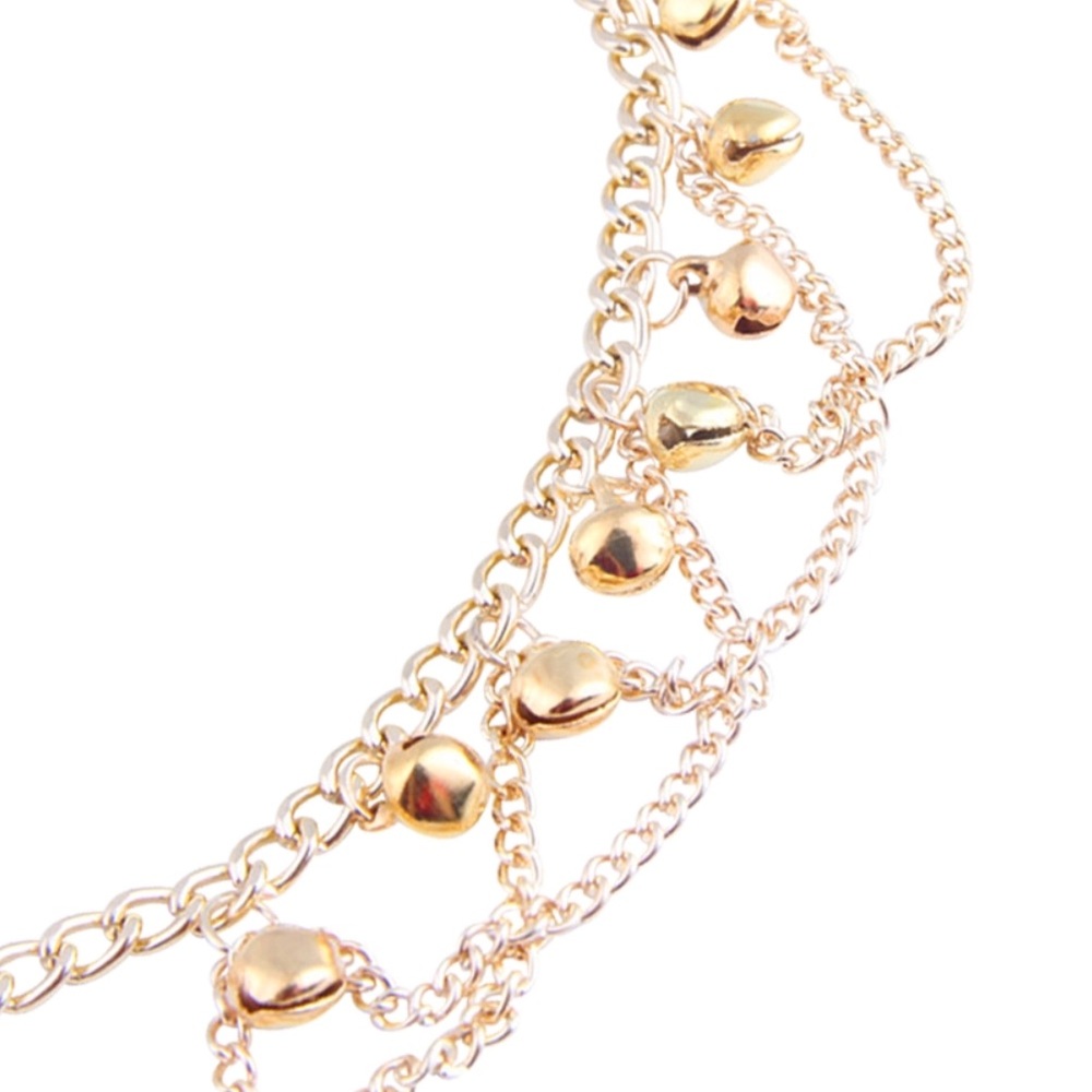 Gold Bell Anklet Summer Beach Ankle Foot Jewelry - Picture 3 of 8