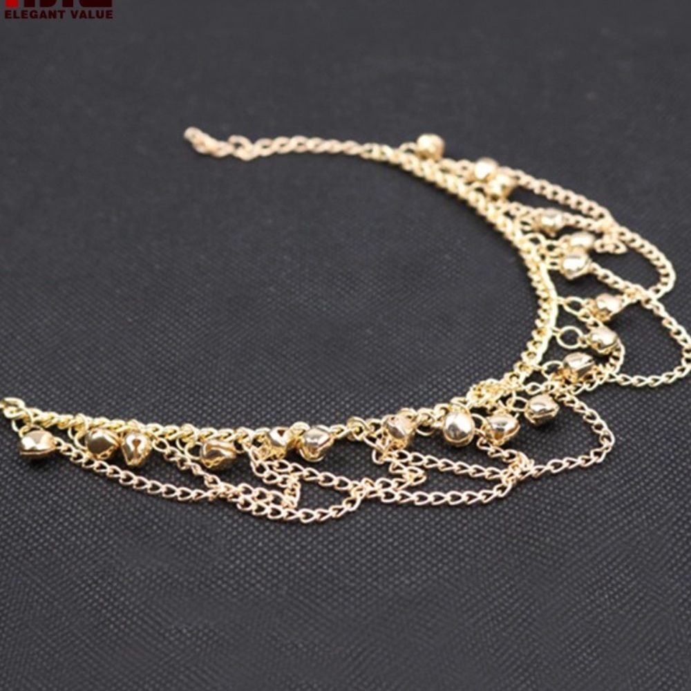 Gold Bell Anklet Summer Beach Ankle Foot Jewelry - Picture 4 of 8