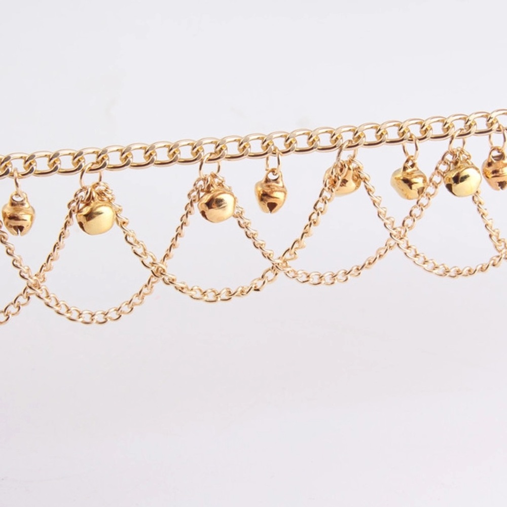 Gold Bell Anklet Summer Beach Ankle Foot Jewelry - Picture 5 of 8