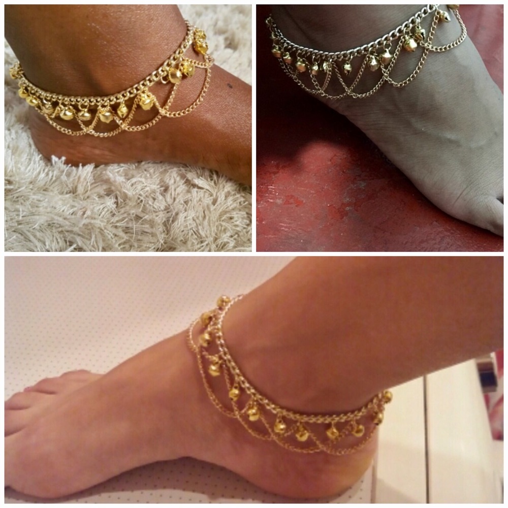 Gold Bell Anklet Summer Beach Ankle Foot Jewelry - Picture 6 of 8