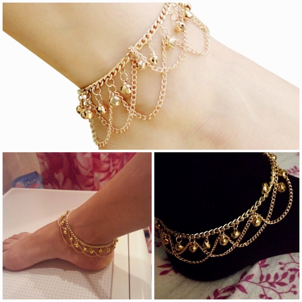 Gold Bell Anklet Summer Beach Ankle Foot Jewelry - Picture 7 of 8