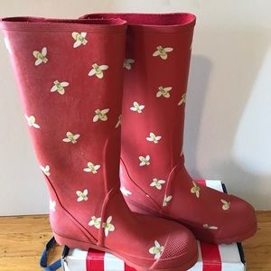 JCrew Bumblebee-patterned Rubber Rain Boots