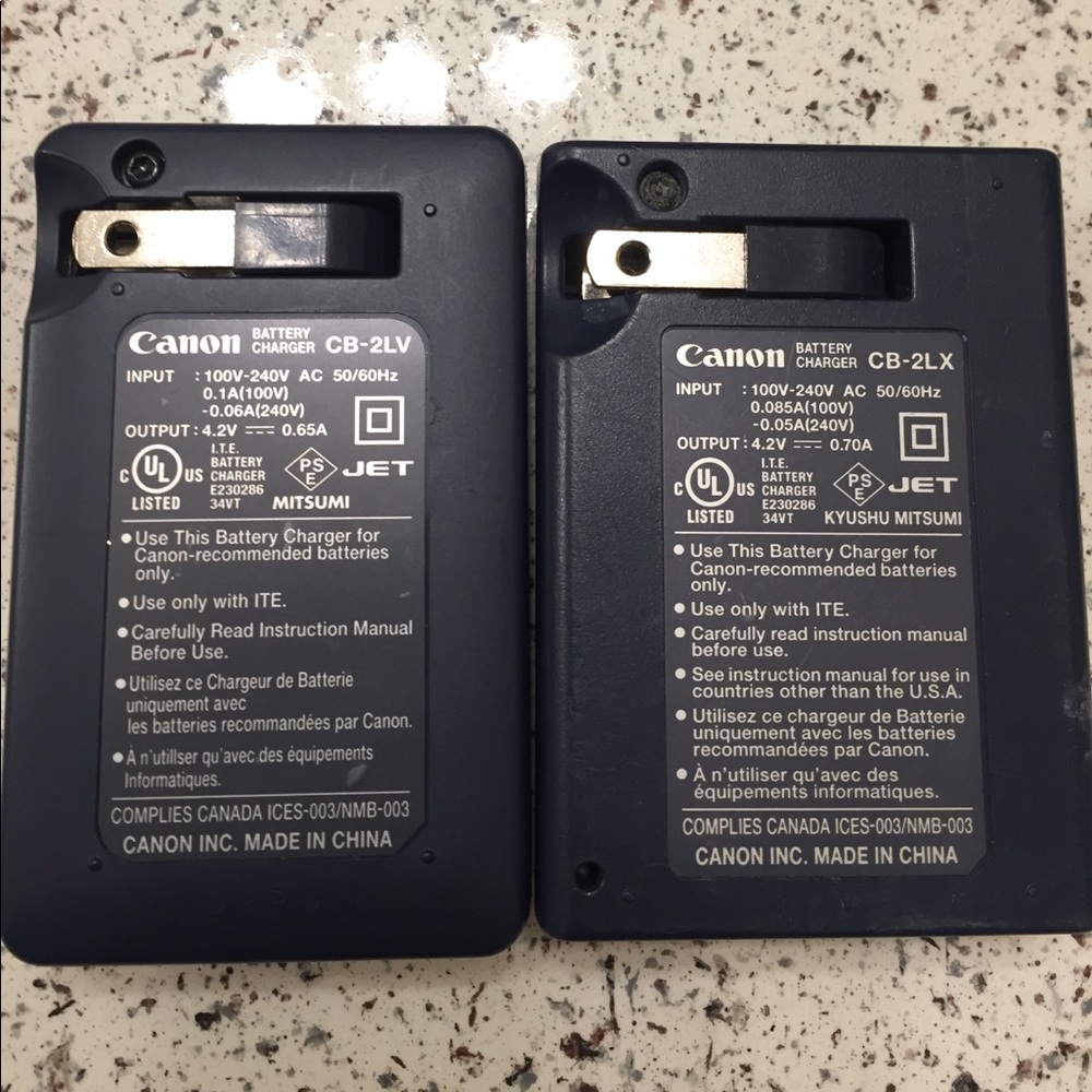 Canon battery chargers