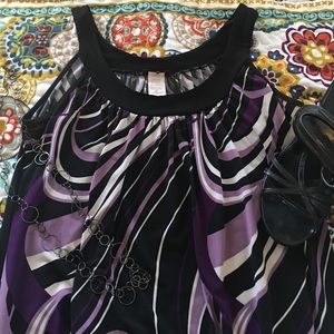 Purple & Black Tank Top