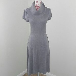 Calvin Klein Solid Gray Knit Casual Dress M