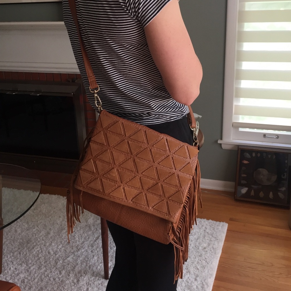 Brown Fringe Purse