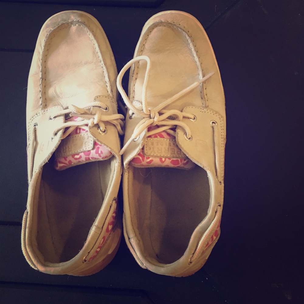 Boat shoe pink leopard