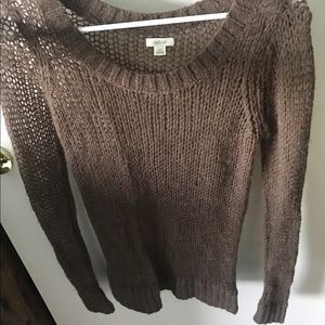 Knit brown long sleeve sweater from Aerie