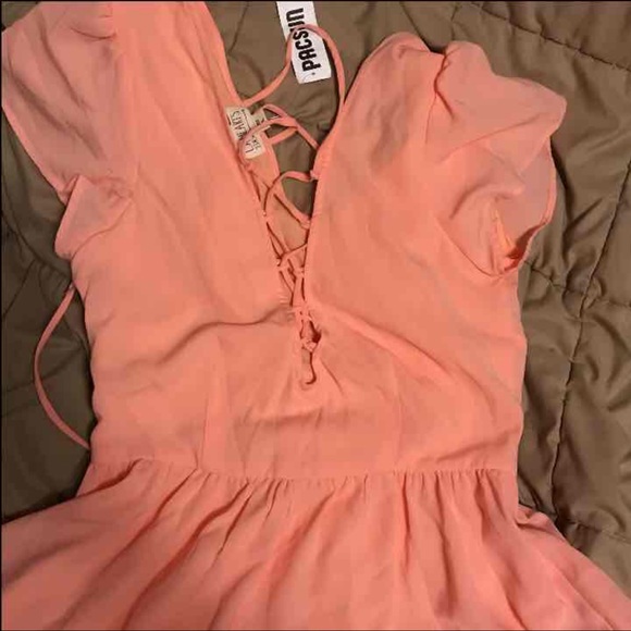 Beautiful Peach, LA Hearts Brand Romper - Picture 2 of 3