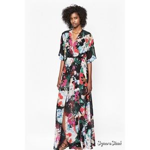 French Connection Floral Reef Chiffon Maxi Dress