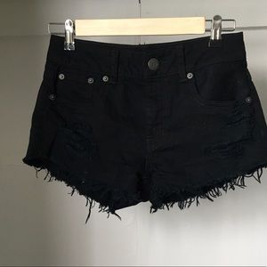🇺🇸AEO sz0 black denim shorts