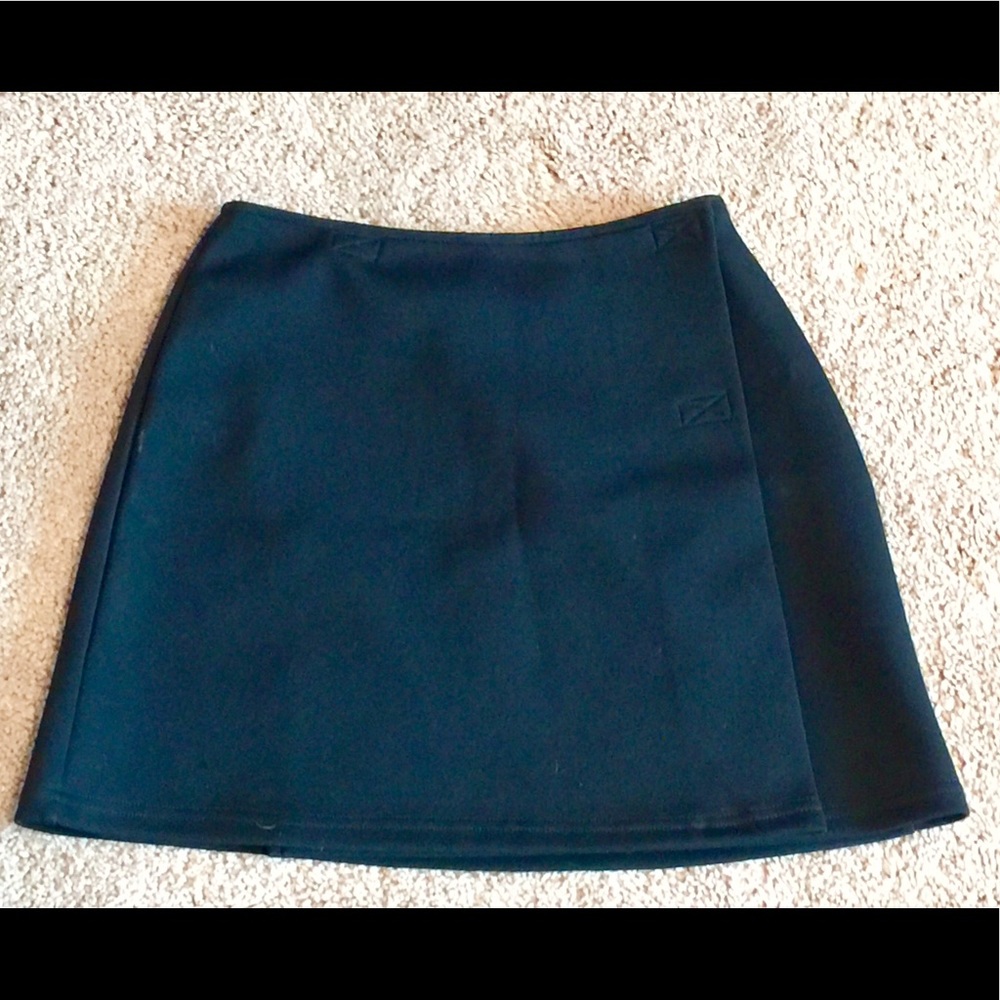 Express Black Wrap Mini Skirt