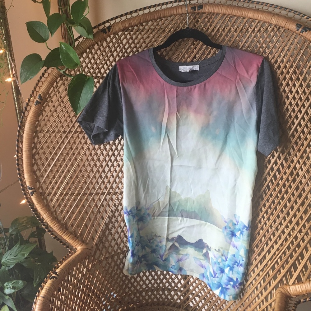 Forever 21 Tropical Print T Shirt.