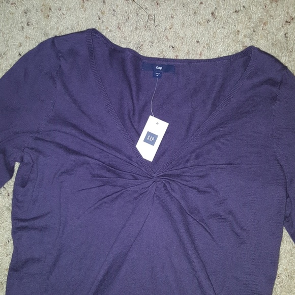 NWT Gap lightweight women's shirred v-neck top - Picture 4 of 7