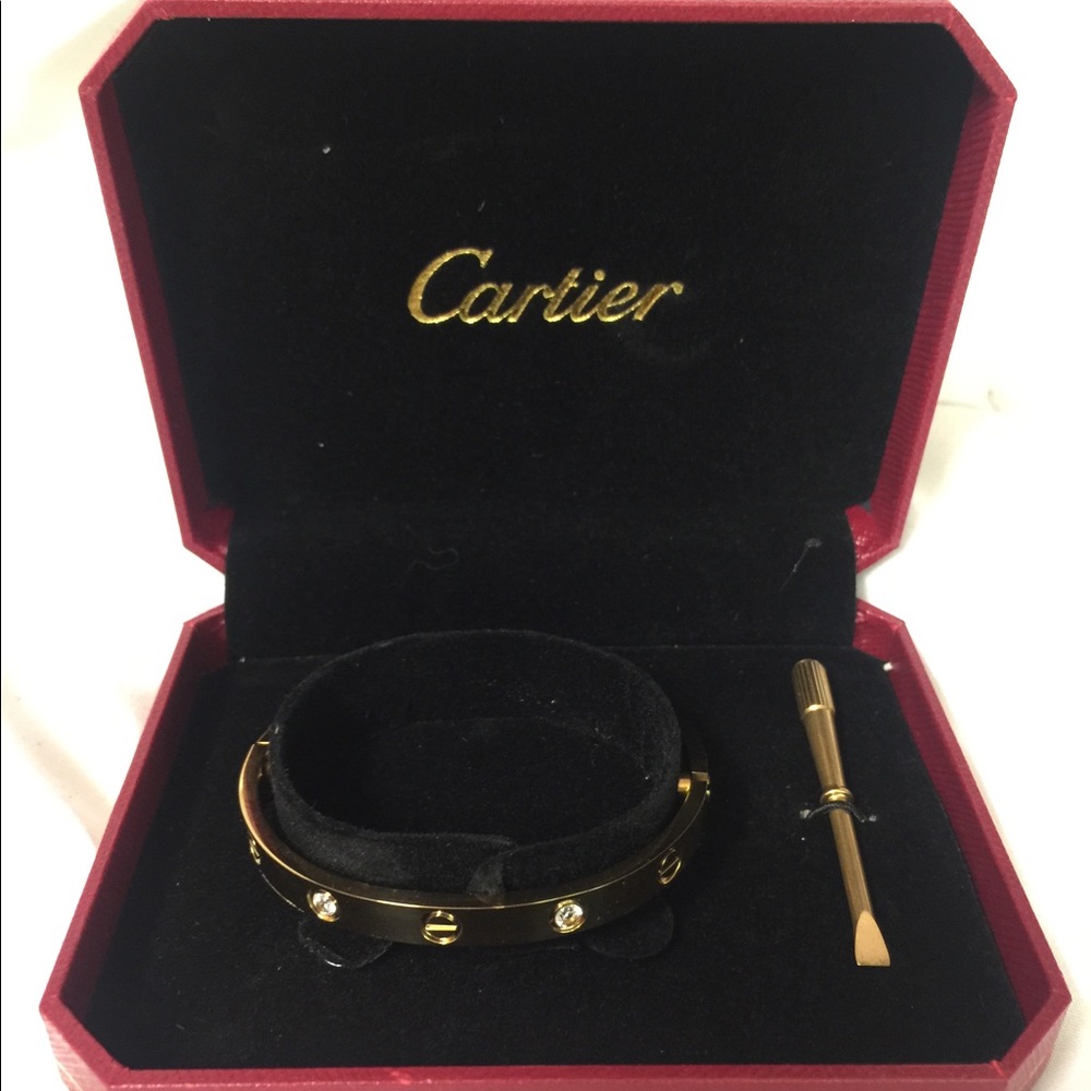 Gold Screw Head Bracelet With Diamonds FASHION