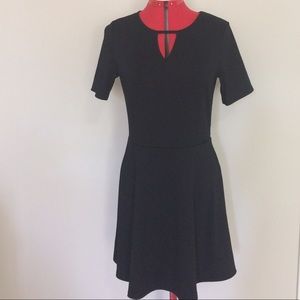 H&M Cut Out Black Short Sleeve Dress