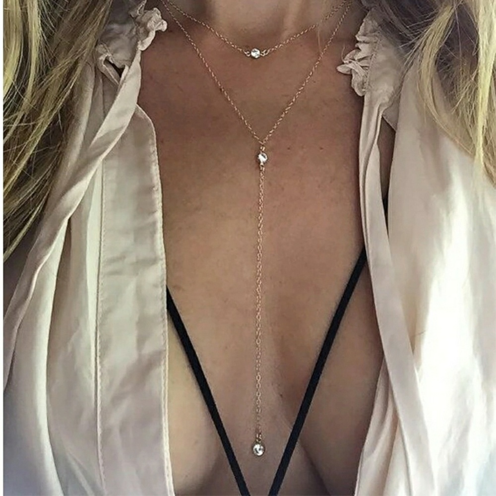 Multi-layered Long Tassel Chain Necklaces