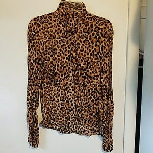 H&M leopard print blouse in small