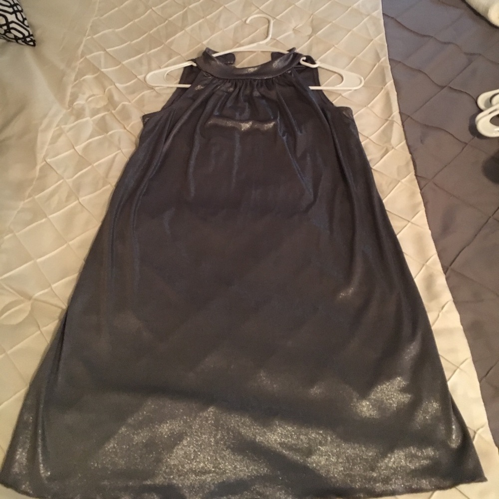 Gray sparkly dress high neck