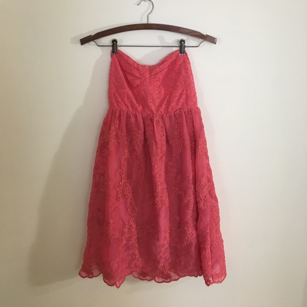 Strapless Eyelet Dress