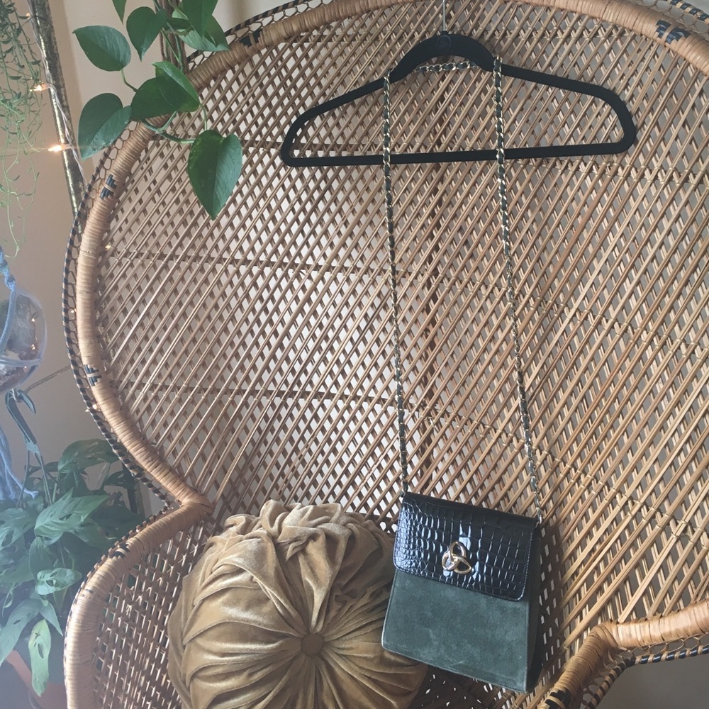 Vintage Magid Suede Chain Strap Bag