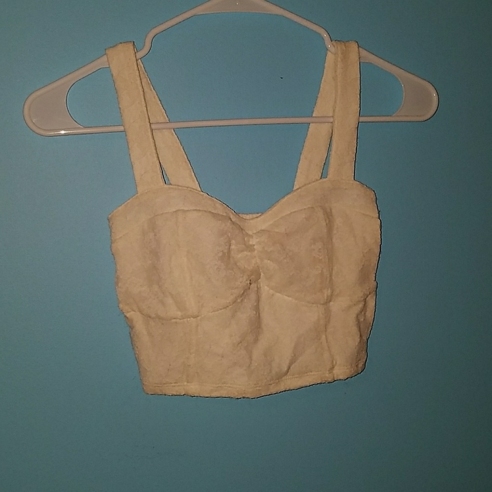 Creamish white crop top
