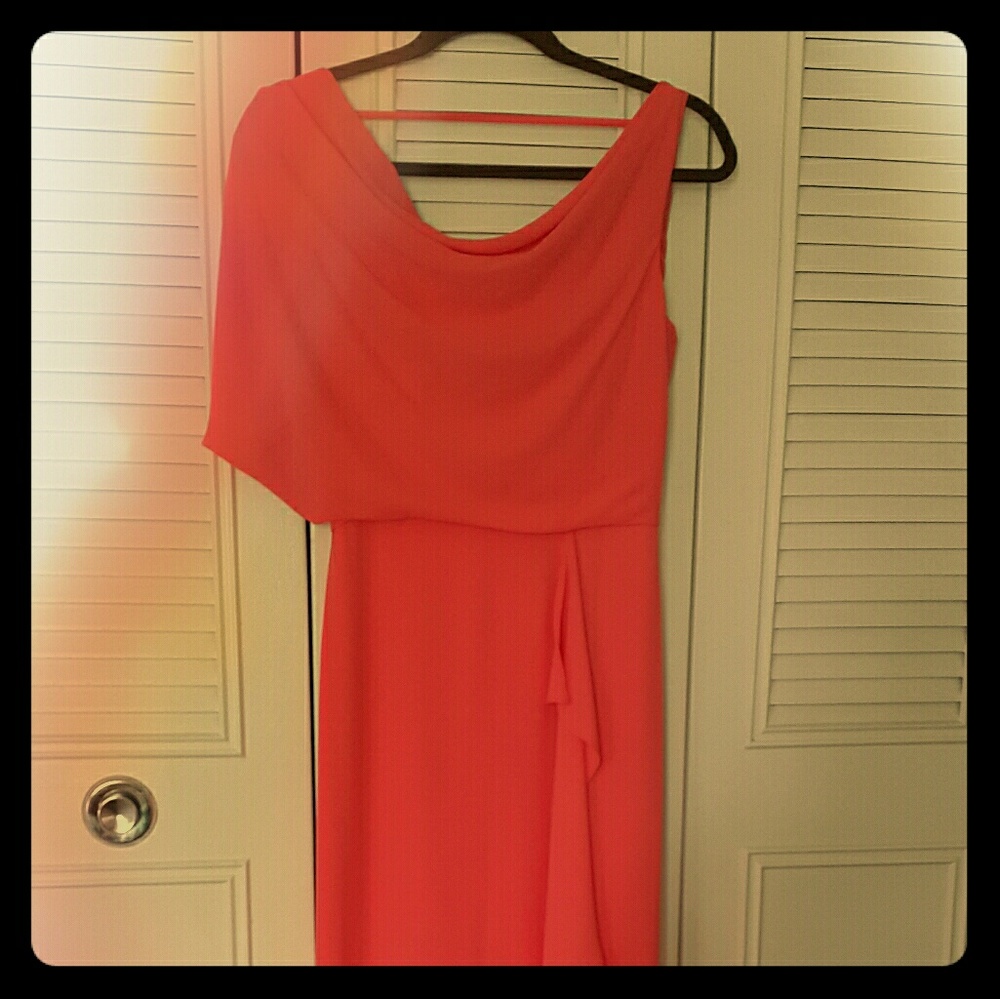 REDUCED EUC BCBG Ambrosia cowl neck coral dress