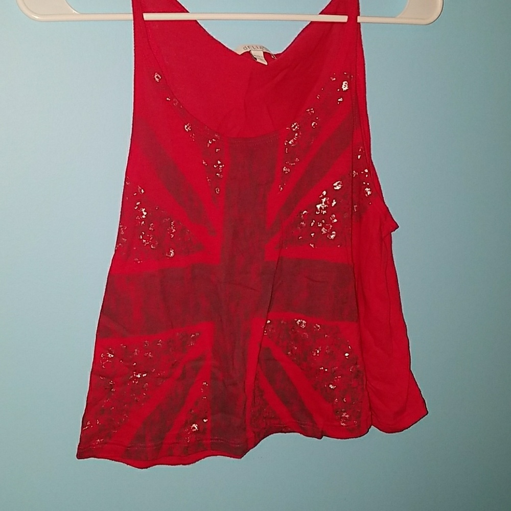 Britain flag crop top