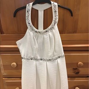 White embellished Laundry by Shelli Segal dress