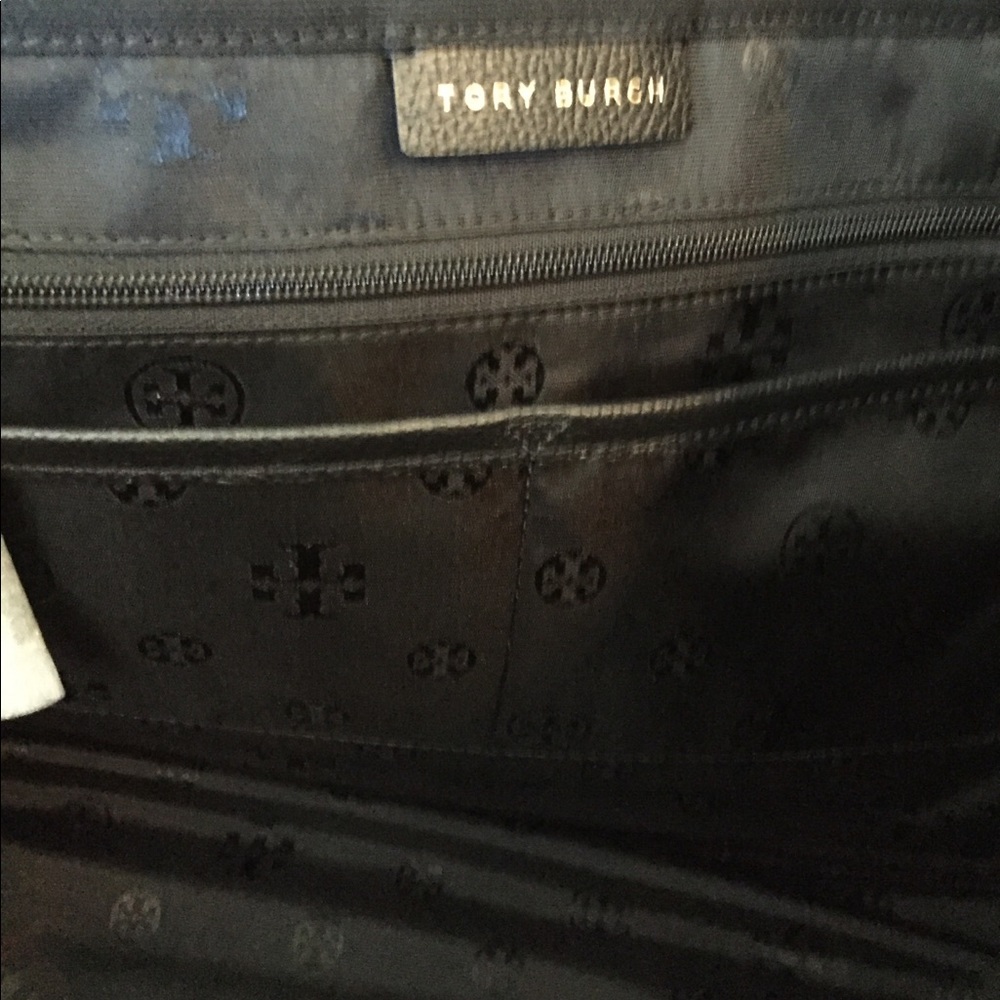 Tory Burch Ella Leather/Canvas Tote, Black color - Picture 8 of 8