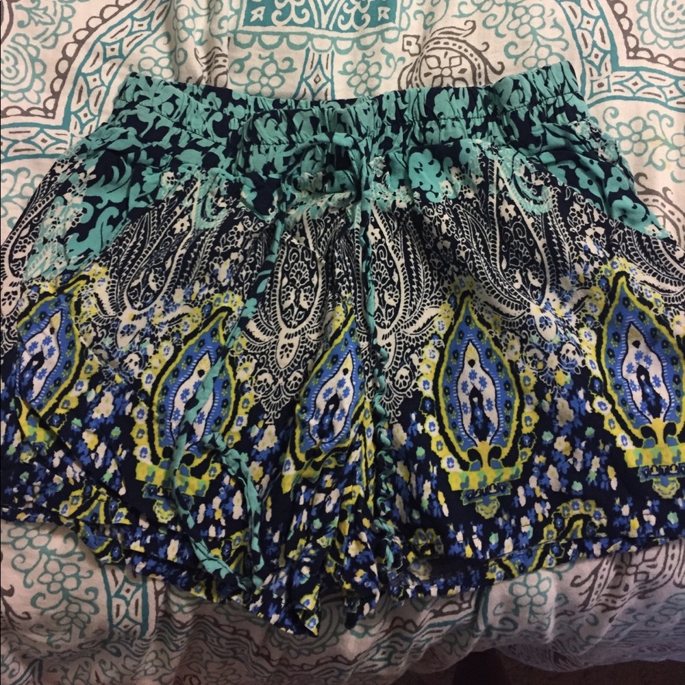Blue patterned shorts