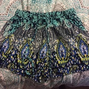 Blue patterned shorts
