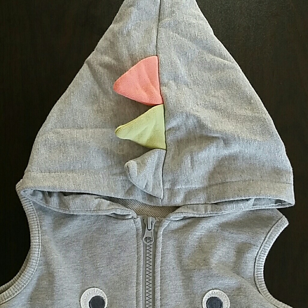 SALE***Gray Sleeveless Monster Hoodie. Kids   :)